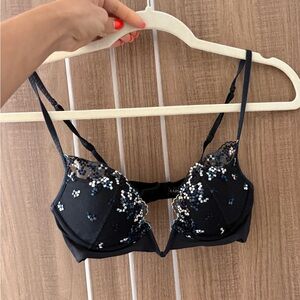 La Perla Black Sequin Embellished Bra